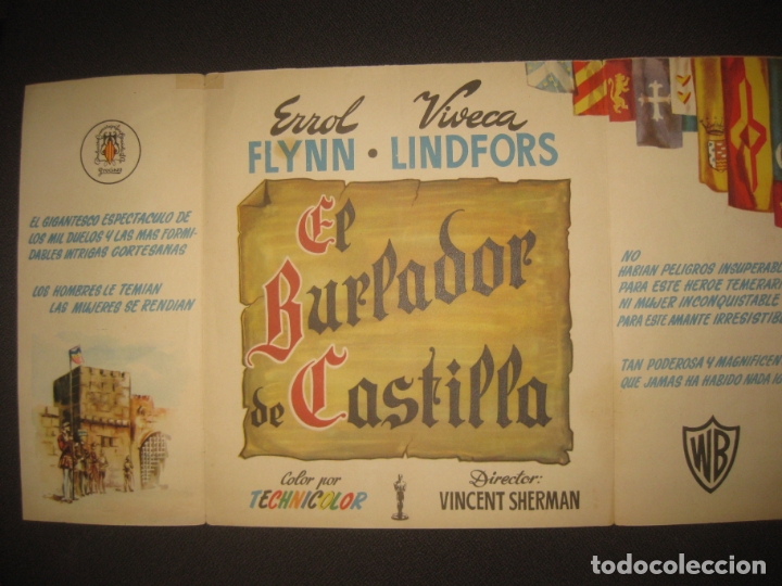 Cin&eacute;ma: EL BURLADOR DE CASTILLA. ERROL FLYN. VIVECA LINDFORS. GUIA DE CINE.
