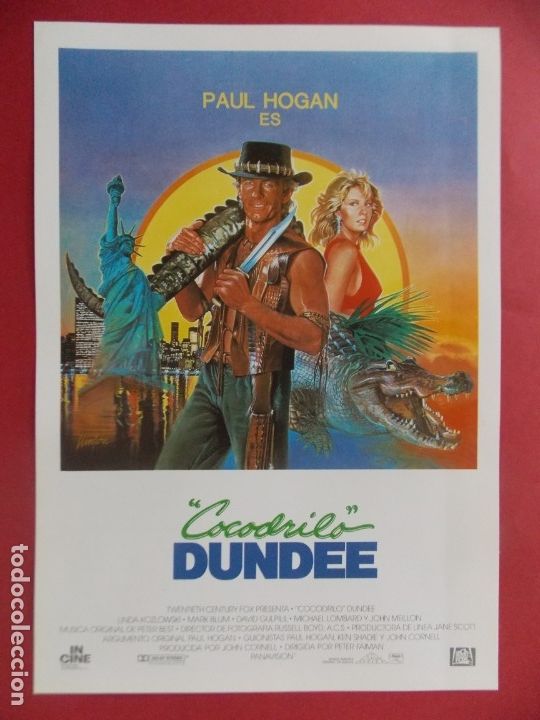 Cine: GUIA DE CINE - ORIGINAL - PELICULA , COCODRILO DUNDEE - A&Ntilde;O 1987 ...L348