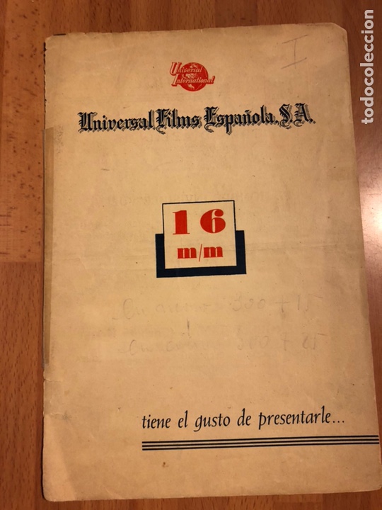 Cine: Universal films espa&ntilde;ola.lista de material 16 m/m.arizona marlene Dietrich mentirosilla....