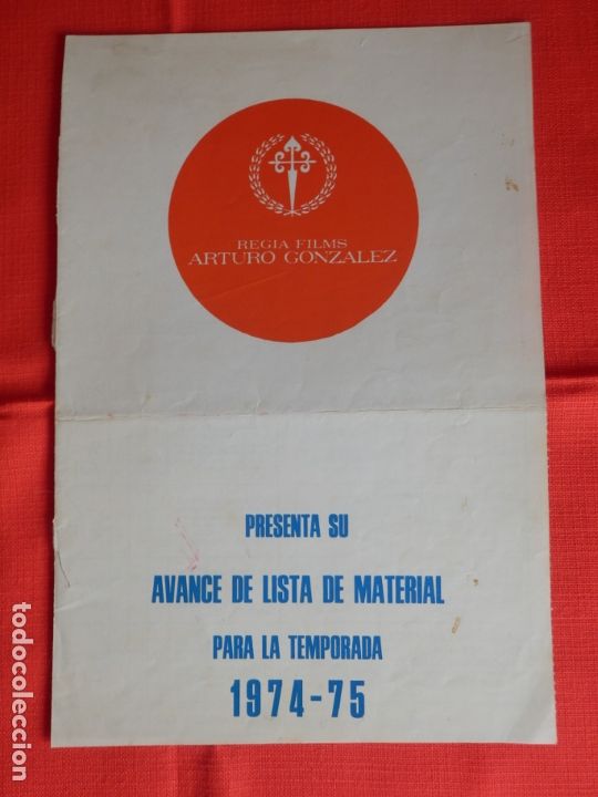 Cine: lista material regia films, arturo gonzalez, temporada 1974/75, cleopatra, matrimonio al desnudo...
