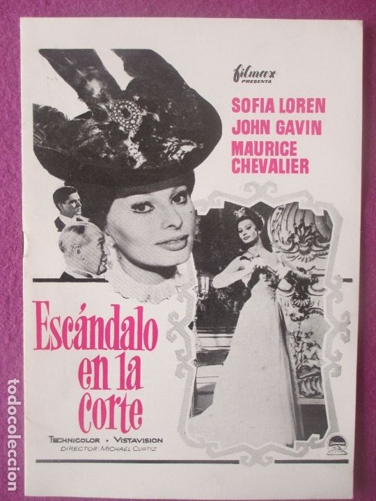 Cine: GUIA PUBLICITARIA, CINE, ESCANDALO EN LA CORTE, SOFIA LOREN, JOHN GAVIN, G444