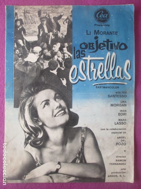Cine: GUIA PUBLICITARIA, CINE, OBJETIVO LAS ESTRELLAS, LINA MORGAN, IRAN EORI, MAS PROGRAMA DE MANO, G484