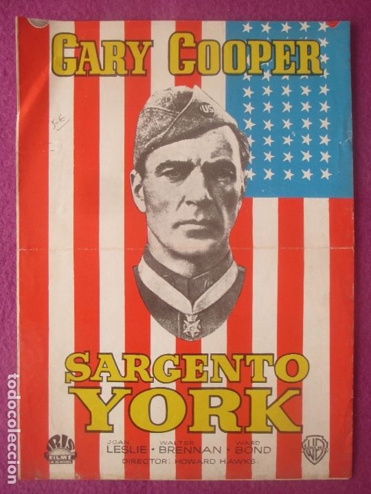 Cine: GUIA PUBLICITARIA, CINE, SARGENTO YORK, GARY COOPER, JOAN LESLIE, G488