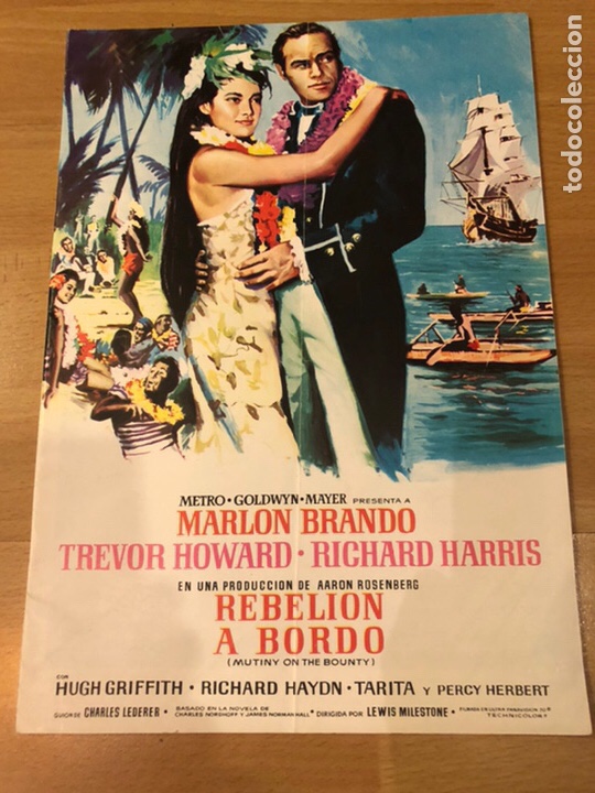 Cine: Guia MGM rebeli&oacute;n a bordo.marlon brando trevor howard richard harris
