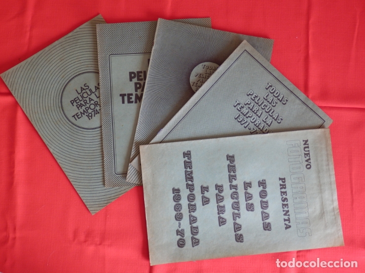 Kino: Fotogramas los films para la temporada 1969-70 al 1974-75, 5 libritos 16 p&aacute;g.