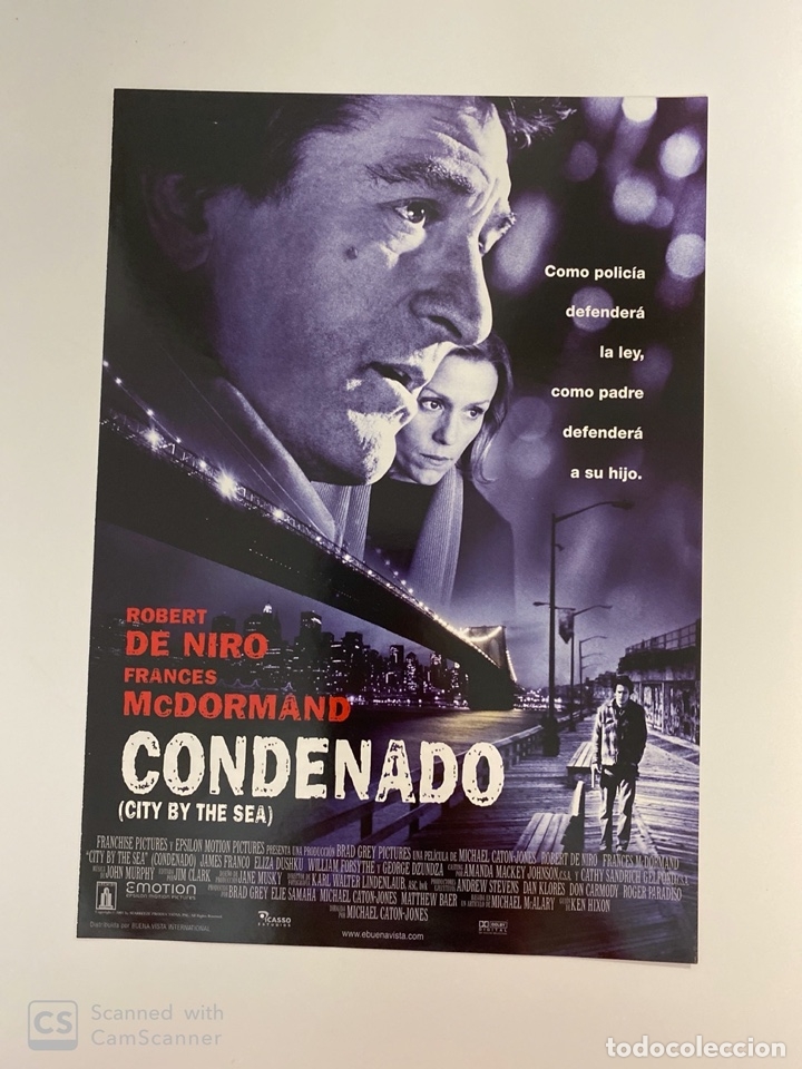 Cine: GUIA DE CINE. CONDENADO. CITY BY THE SEA. ROBERT DE NIRO. FRANCES MC DORMAND.  VER FOTOS