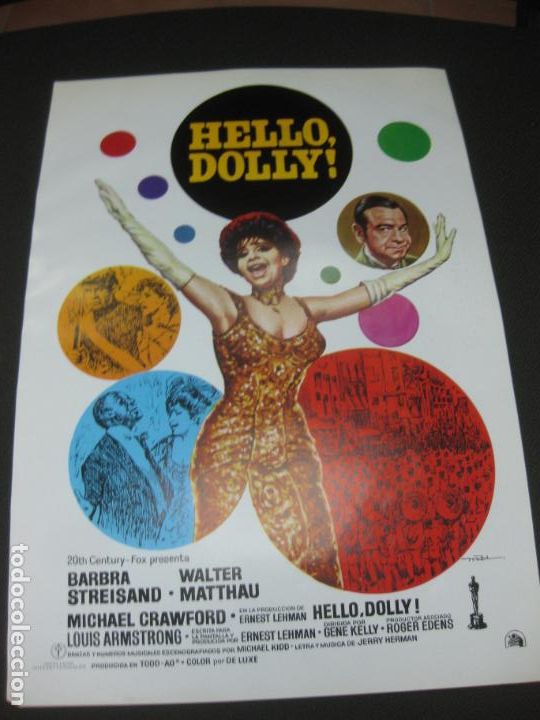 Cin&eacute;ma: HELLO DOLLY ! BARBARA STREISAND - WALTER MATTHAU.  GUIA PUBLICITARIA DE LA PELICULA.