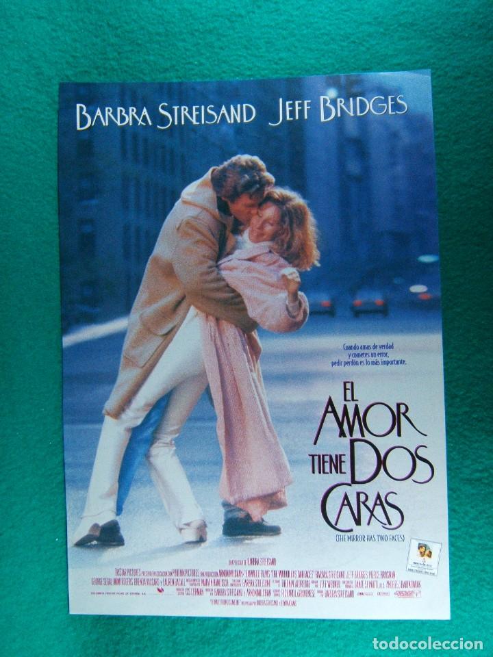 Cine: EL AMOR TIENE DOS CARAS-THE MIRROR HAS TWO FACES-BARBRA STREISAND-JEFF BRIDGES-1 HOJA-1996.