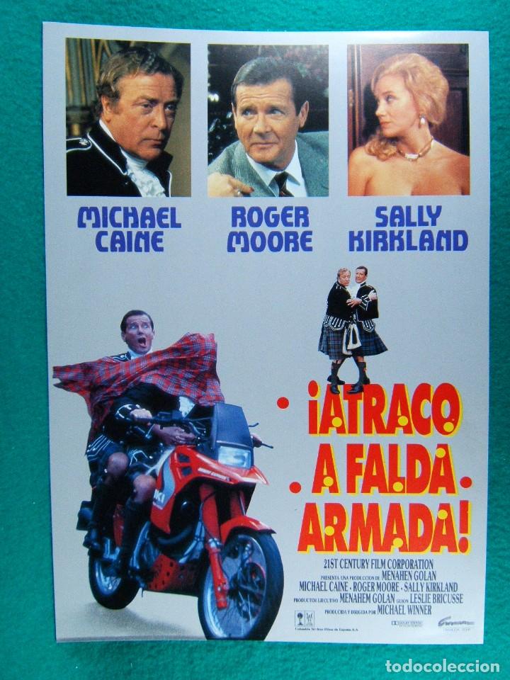 Cine: &iexcl; ATRACO A FALDA ARMADA !-MICHAEL WINNER-ROGER MOORE-CAINE-SALLY KIRKLAND-1 HOJA-1990.