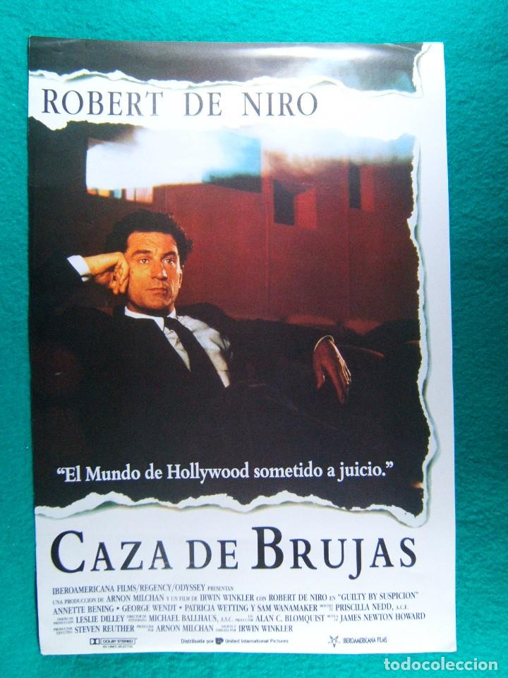 Cine: CAZA DE BRUJAS-GUILTY BY SUSPICION-IRWIN WINKLER.ROBERT DE NIRO-ANNETTE BENING-HOLLYWOOD-1 HOJA-1991