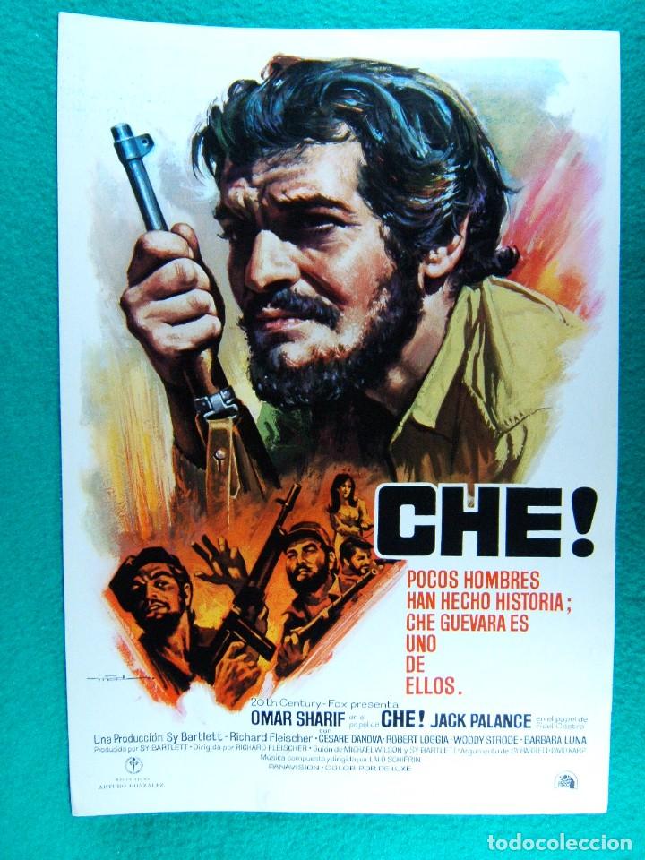 Cine: CHE !-RICHARD FLEISCHER-GUEVARA-OMAR SHARIF-JACK PALANCE FIDEL CASTRO-ILUSTRADO POR MAC-1 HOJA-1971.