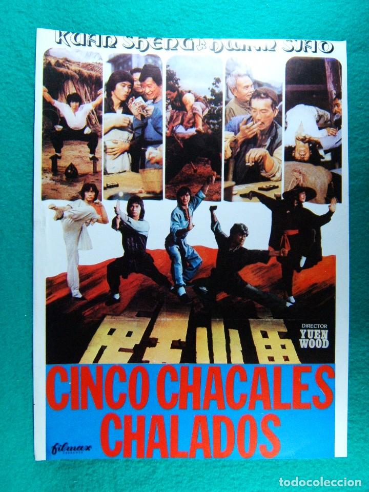 Cine: CINCO CHACALES CHALADOS-YUEN WOOD- 2 PAGINAS -KWAN SHENG-HWAN SIAO-HUI TIEN CHI-KUNG FU-FILMAX-1980.