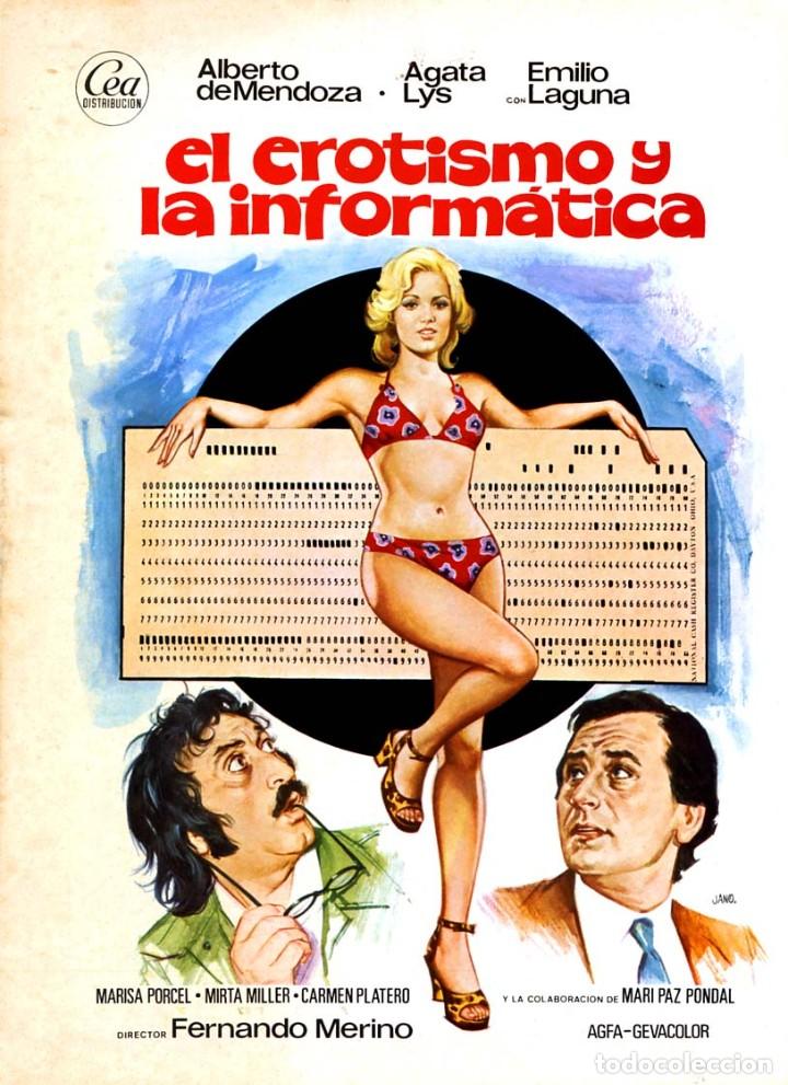 Cine: EL EROTISMO Y LA INFORMATICA (GU&Iacute;A ORIGINAL DOBLE CON FOTOS DE SU ESTRENO EN ESPA&Ntilde;A) AGATA LYS