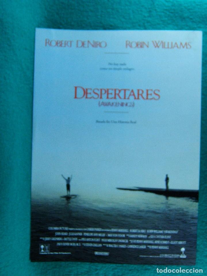 Cine: DESPERTARES-AWAKENINGS-PENNY MARSHALL-ROBERT DE NIRO-ROBIN WILLIAMS-MAX VON SYDOW-2 PAGINAS-1990.