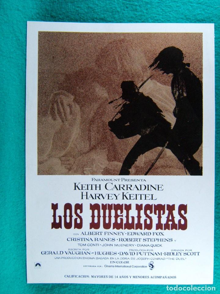 Cine: LOS DUELISTAS-THE DUEL-RIDLEY SCOTT-HARVEY KEITEL-KEITH CARRADINE-CRISTINA RAINES-2 PAGINAS-1977.