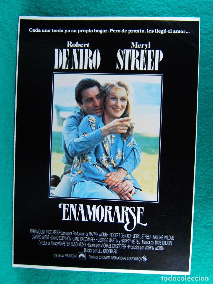 Cine: ENAMORARSE-FALLING IN LOVE-ULU GROSBARD-ROBERT DE NIRO-MERYL STREEP-DIANNE WIEST-4 PAGINAS-1984.