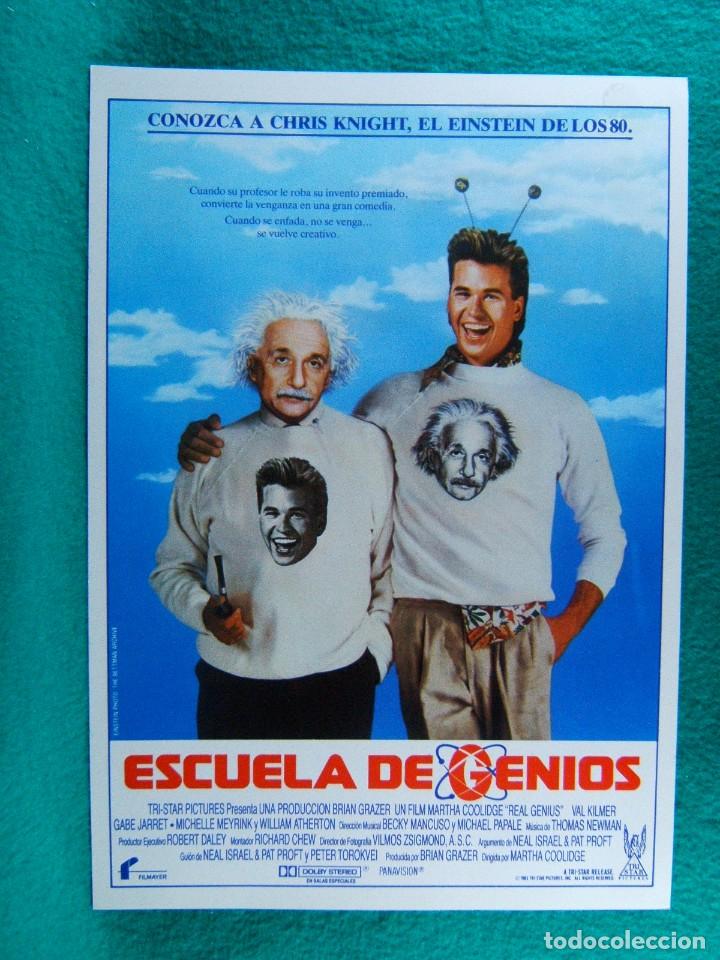 Cine: ESCUELA DE GENIOS-REAL GENIUS-2 PAGINAS-MARTHA COOLIDGE-VAL KILMER-GABE JARRET-EINSTEIN LOS 80-1985