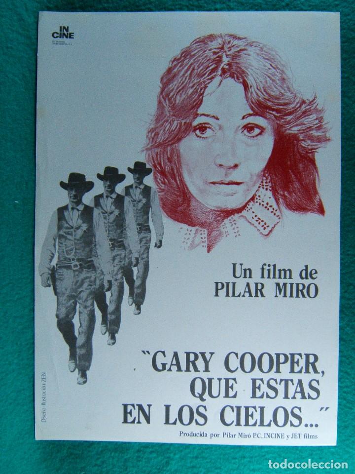 Cine: GARY COOPER QUE ESTAS EN LOS CIELOS...-PILAR MIRO-MERCEDES SAMPIETRO-CARMEN MAURA-2 PAGINAS-1981.