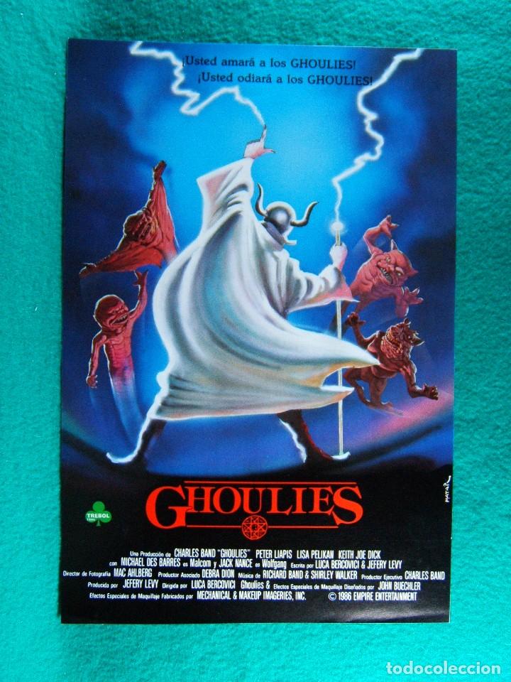 Cine: GHOULIES-LUCA BERCOVICI-PETER LIAPIS-LISA PELIKAN-KEITH JOE DICK-ILUSTRA MATAIX-2 PAGINAS-1985.