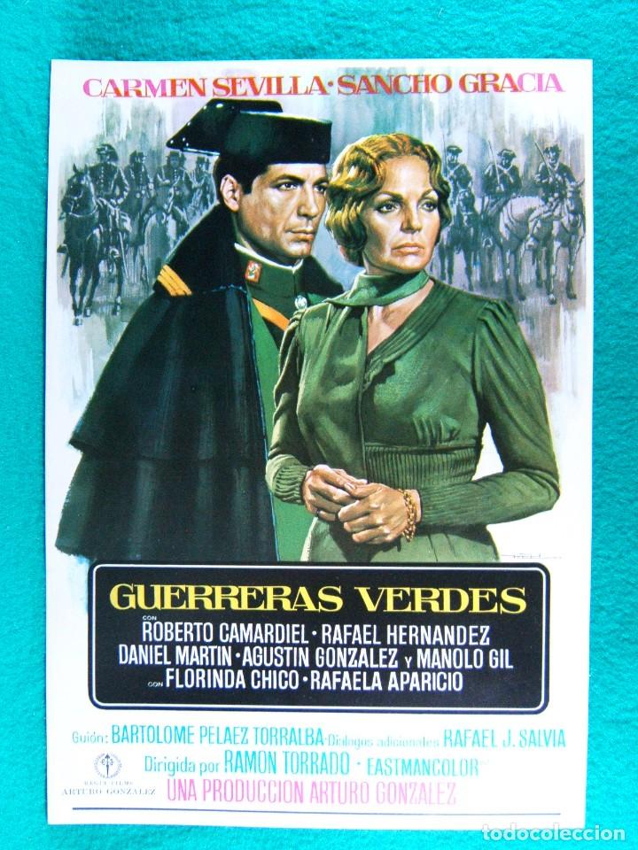 Cine: GUERRERAS VERDES-RAMON TORRADO-CARMEN SEVILLA-SANCHO GRACIA-FLORINDA CHICO-ILUSTRA MAC-2 PAGINA-1976