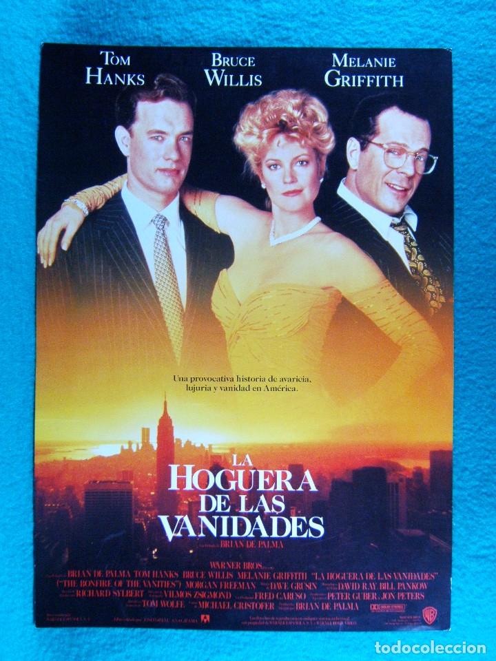 Cine: LA HOGUERA DE LAS VANIDADES-BRIAN DE PALMA-TOM HANKS-BRUCE WILLIS-MELANIE GRIFFITH-2 PAGINAS-1990.