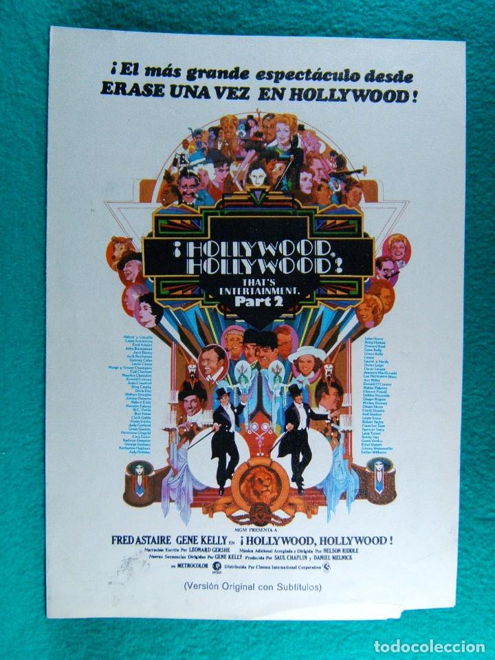 Cine: &iexcl; HOLLYWOOD HOLLYWOOD !-NELSON RIDDLE-GENE KELLY-FRED ASTAIRE-LOUIS ARMSTRONG-4 PAGINAS-1977.