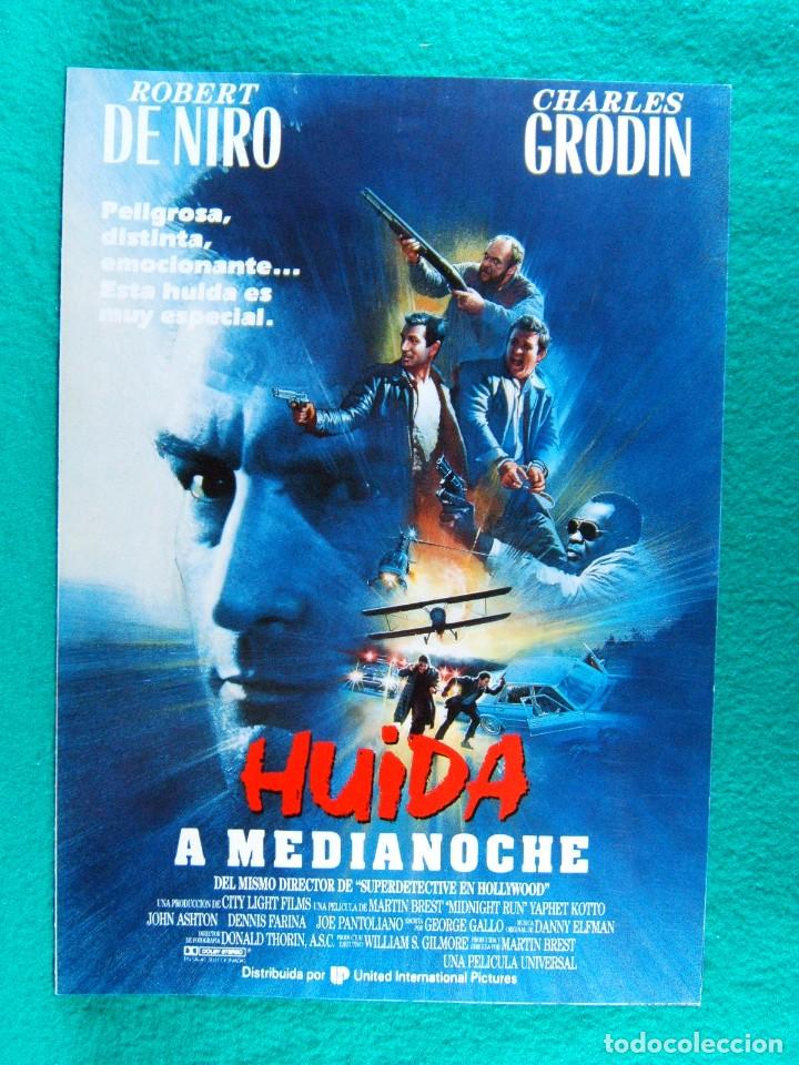 Cine: HUIDA A MEDIANOCHE-MIDNIGH RUN-MARTIN BREST-ROBERT DE NIRO-CHARLES GRODIN-4 PAGINAS-1988.