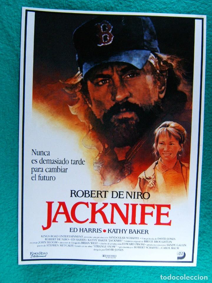 Cine: JACKNIFE-DAVID JONES-ROBERT DE NIRO-ED HARRIS-KATHY BAKER-SLOANE SHELTON-2 PAGINAS-1989.