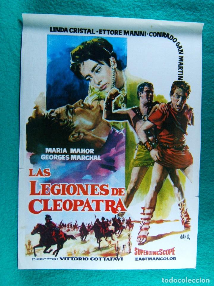 Cine: LAS LEGIONES DE CLEOPATRA-VITTORIO COTTAFAVI-LINDA CRISTAL-CONRADO SAN MARTIN-ILUSTRA JANO- 2 P-1959