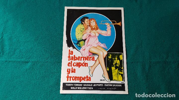 Cine: FOLLETO GUIA DE CINE FICHA TECNICA - LA TABERNERA, EL CAPON Y LA TROMPETA - DIR. FRANZ ANTEL