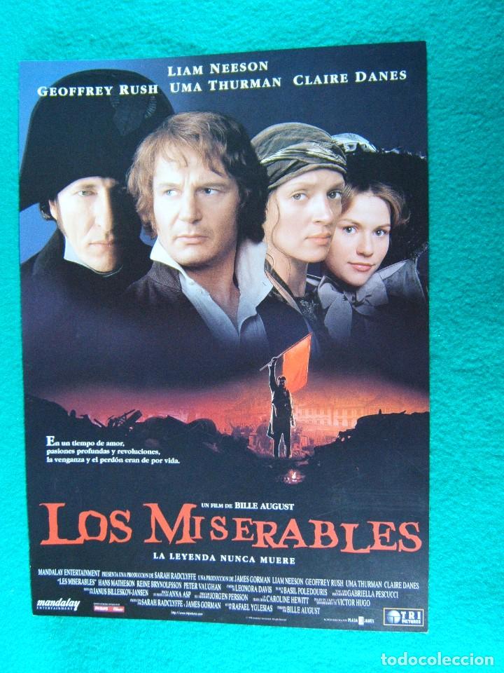 Cine: LOS MISERABLES-LA LEYENDA NUNCA MUERE-2 PAG-1998-BILLE AUGUST-LIAM NEESON-GEOFFREY RUSH-UMA THURMAN