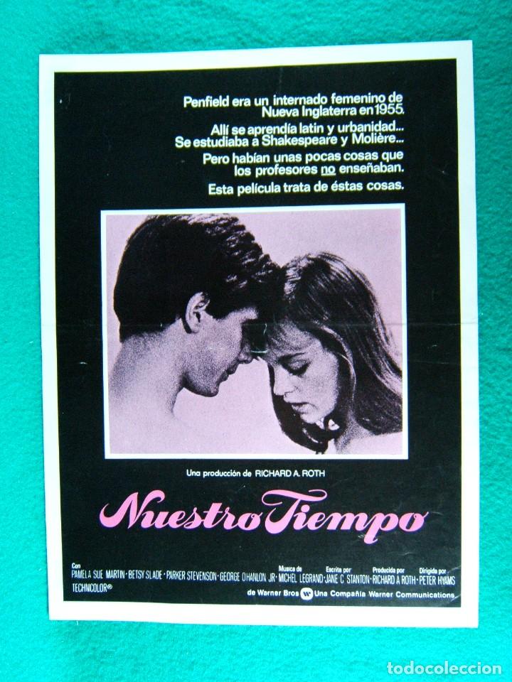 Cine: NUESTRO TIEMPO-PETER HYAMS-PAMELA SUE MARTIN-2 PAGINAS-BETSY SLADE-PARKER STEVENSON-1975.