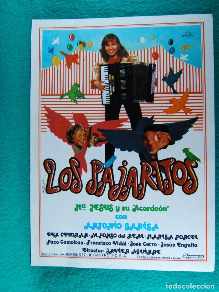 Cine: LOS PAJARITOS-JAVIER AGUIRRE-MARIA-M&ordf; JESUS Y SU ACORDEON-2 PAGINAS-ANTONIO GARISA-E A UBIS-1983.
