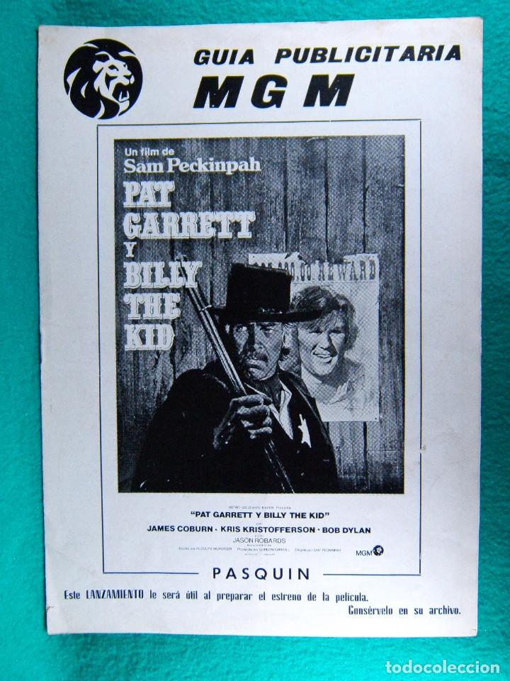 Cine: PAT GARRETT Y BILLY THE KID-SAM PECKINPAH-BOB DYLAN-&iexcl;&iexcl;&iexcl; 8 PAGINAS !!! -JAMES COBURN-JASON-KRIS-1973.