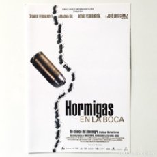 Cine: CINE ESPAÑOL - HORMIGAS EN LA BOCA - GUÍA PUBLICITARIA FICHA TÉCNICA. Lote 195438710