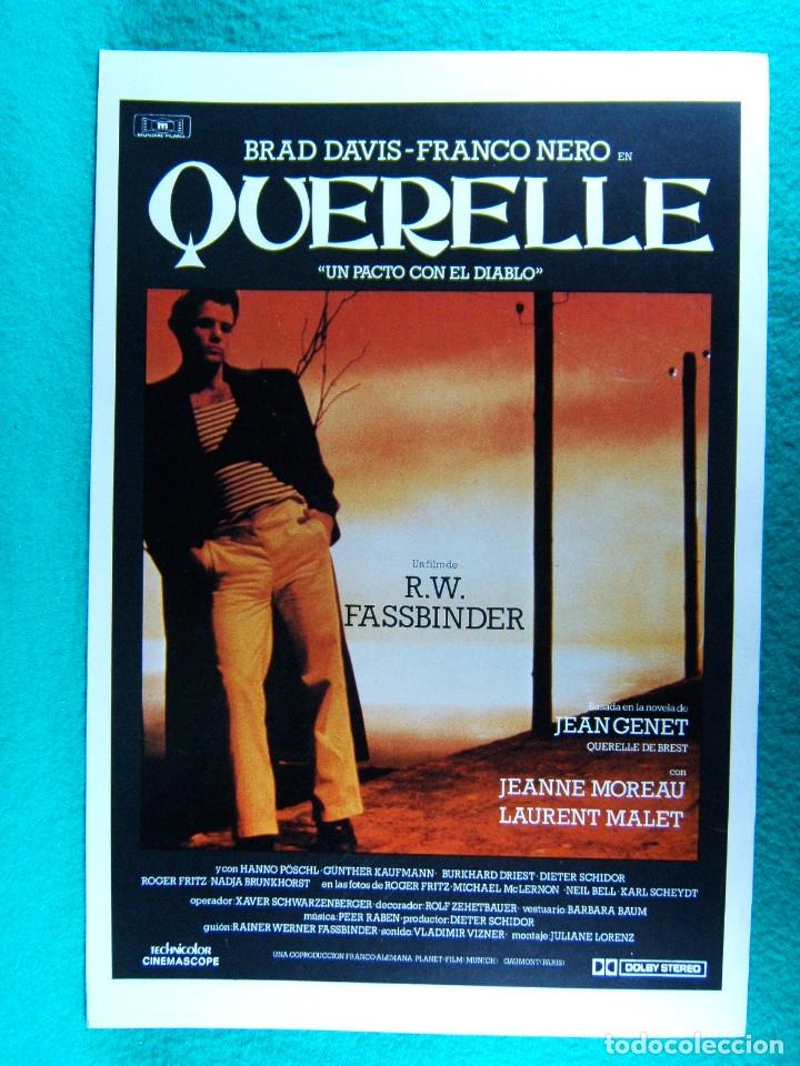 Cine: QUERELLE-RAINER WERNER FASSBINDER-JEANNE MOREAU-BRAD DAVIS-FRANCO NERO-LAURENT MALET-2 PAGINAS-1982.