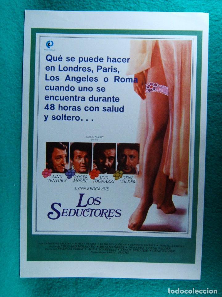 Cine: LOS SEDUCTORES-GENE WILDER-LINO VENTURA-ROGER MOORE-2 PAGINAS-UGO TOGNAZZI-SYLVIA KOSCINA-1981.