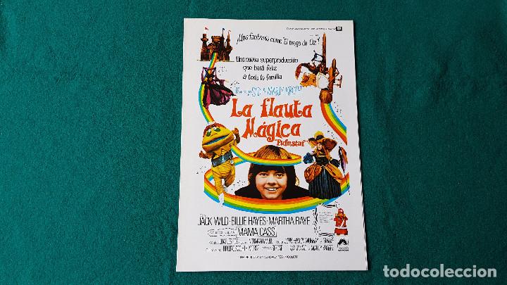 Cine: FOLLETO GUIA DE CINE FICHA TECNICA - LA FLAUTA MAGICA - DIR. H. MORSE