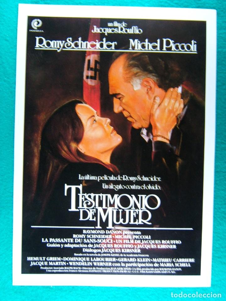 Cine: TESTIMONIO DE MUJER-ROMY SCHNEIDER-MICHEL PICCOLI- 2 PAGINAS -MARIA SCHELL-JACQUES ROUFFIO-1982.