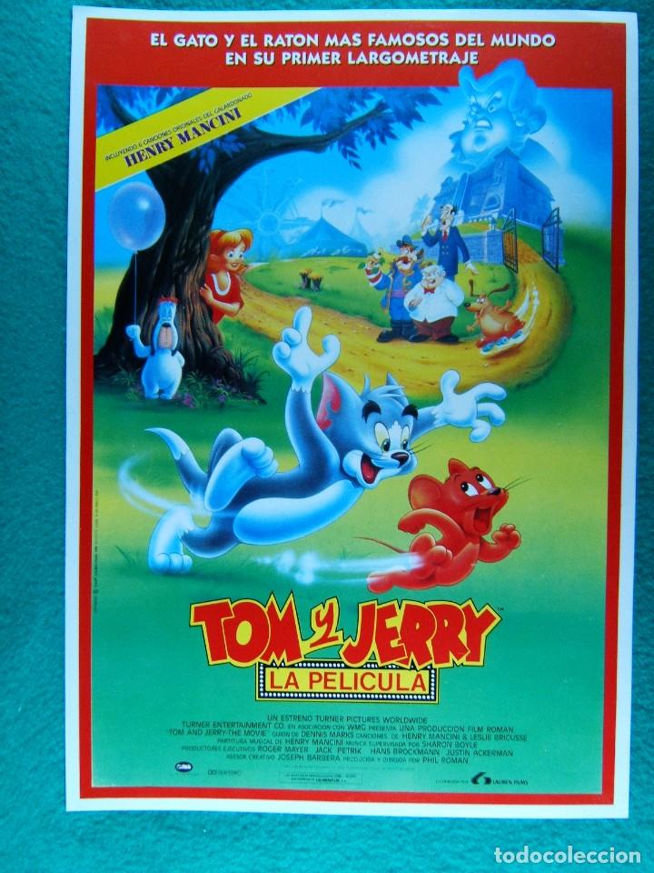 Cine: TOM Y JERRY LA PELICULA-EL GATO Y EL RATON MAS FAMOSOS-2 PAGIN-PHIL ROMAN-HENRY MANCINI-DIBUJOS-1992