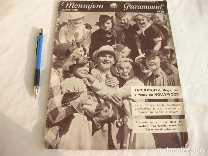 Cine: CAT&Aacute;LOGO DE PEL&Iacute;CULAS MENSAJERO PARAMOUNT DE OCTUBRE DE 1935. VOL XX, N&ordm; 7