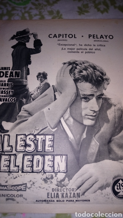 Cine: . James dean al este del eden propaganda de prensa