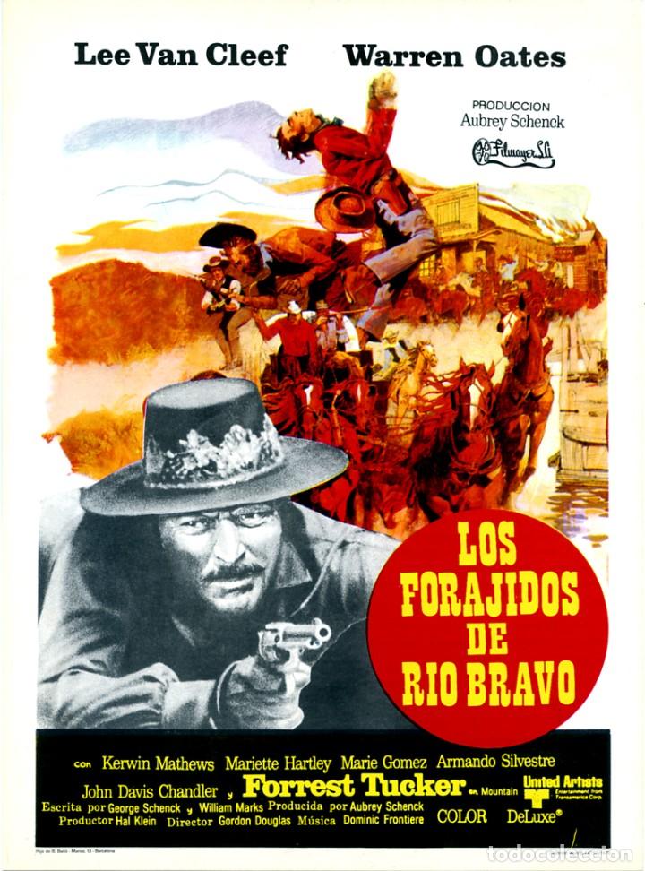Cin&eacute;ma: LOS FORAJIDOS DE RIO BRAVO (GU&Iacute;A ORIGINAL SIMPLE DE SU ESTRENO EN ESPA&Ntilde;A) LEE VAN CLEEF