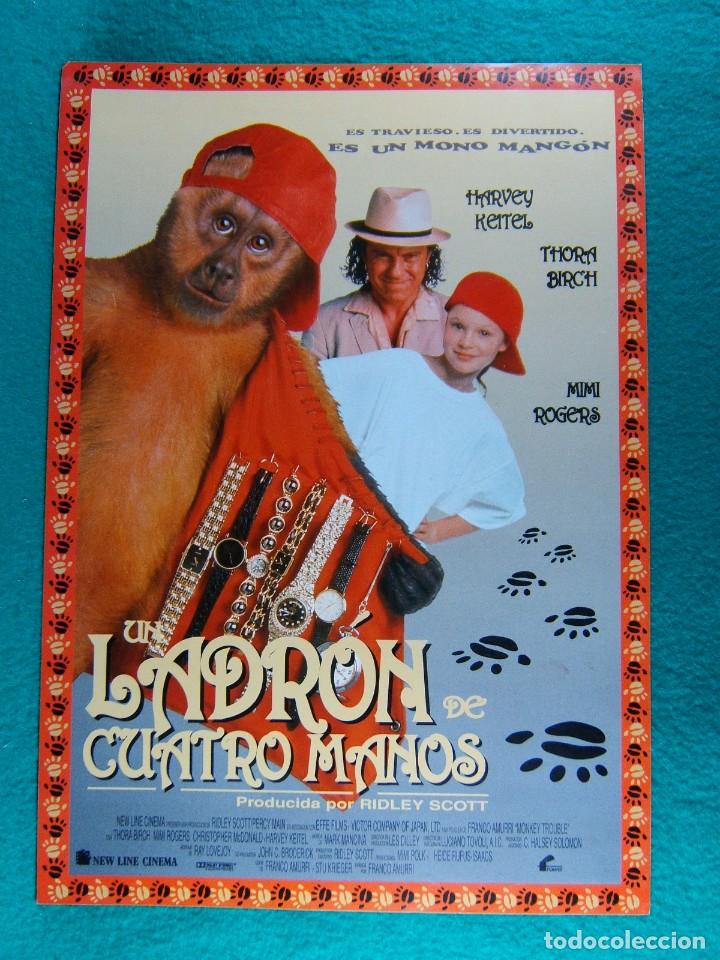 Cine: UN LADRON DE CUATRO MANOS-HARVEY KEITEL-MIMI ROGERS- 2 PAGINAS -RIDLEY SCOTT-MONKEY TROUBE-1994.