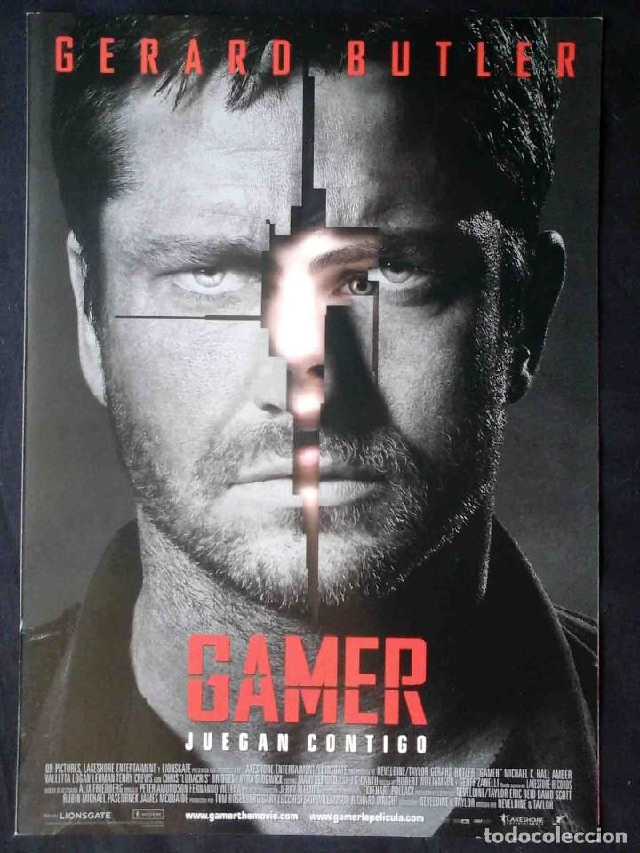 Cinema: GU&Iacute;A ORIGINAL DE CINE: Gamer (Gerard Butler) Triple impresa a dos caras.