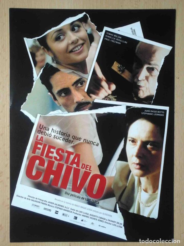 Cinema: GU&Iacute;A ORIGINAL DE CINE: La fiesta del chivo (Luis Llosa) Simple impresa a dos caras.