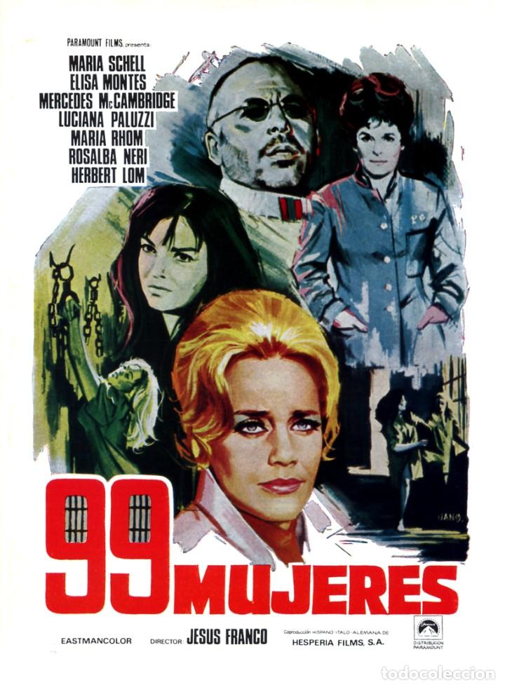 Cine: 99 MUJERES 1969 (GU&Iacute;A ORIGINAL DOBLE CON FOTOS DE SU ESTRENO EN ESPA&Ntilde;A) CINE DE CULTO JES&Uacute;S FRANCO