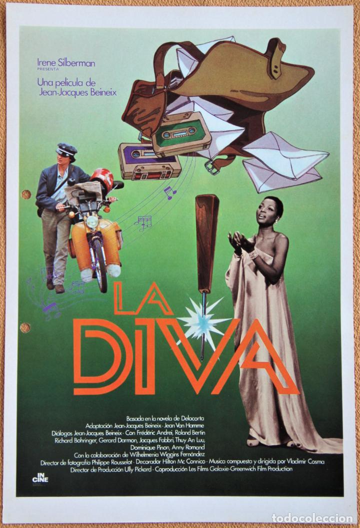 Cinema: GUIA PUBLICITARIA ORIGINAL. LA DIVA. WILHELMENIA WIGGINS, FREDERIC ANDREI. 1981