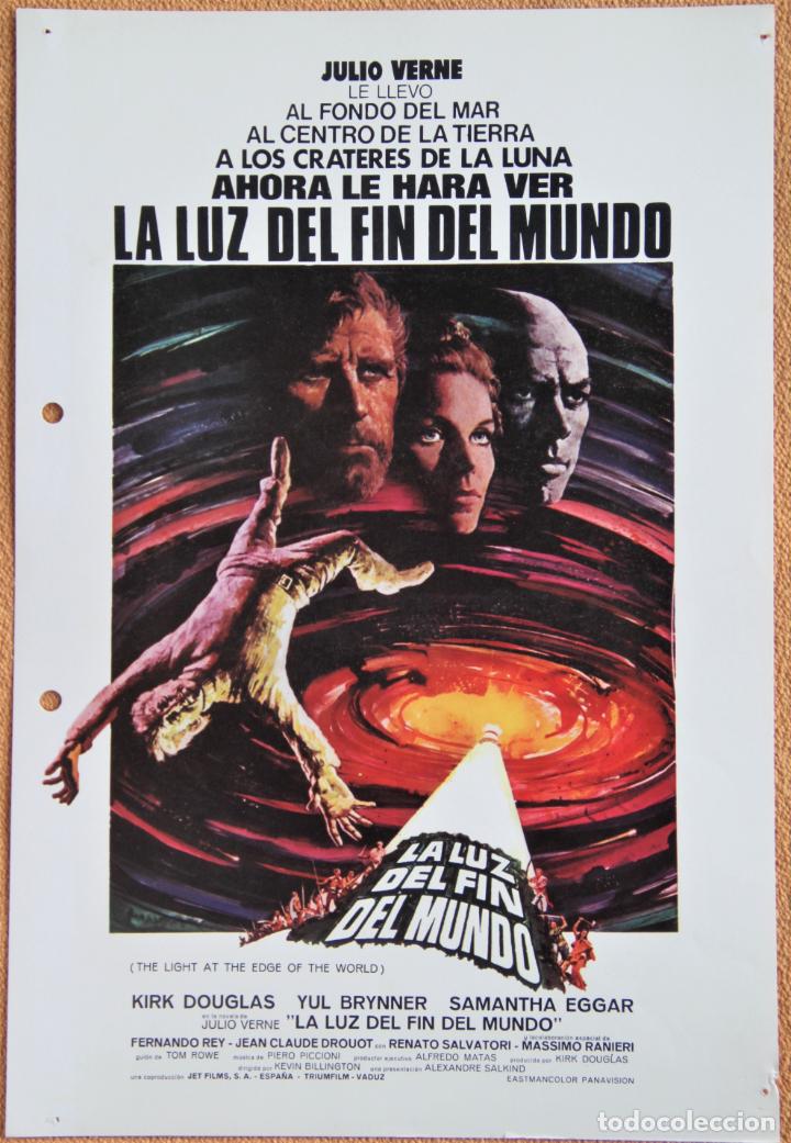 Cinema: GUIA PUBLICITARIA ORIGINAL. LA LUZ DEL FIN DEL MUNDO. KIRK DOUGLAS, YUL BRYNNER, 1981