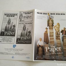 Cinéma: THE PAPER DETRÁS DE LA NOTICIA GUIA PUBLICITARIA ORIGINAL DE CINE MICHAEL KEATON ROBERT DUVALL. Lote 201720590